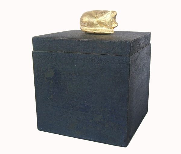 Dose mit Katze 200x200x200mm